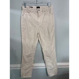 Talbots Corduroy Straight Leg Pants Size 8P | Cream Ivory Classic